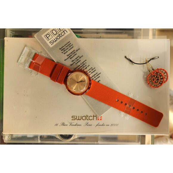Swatch Pop watch PIERRE DE PLUTON PMK138P Luxury Collection Vendome NOS - Picture 1 of 14